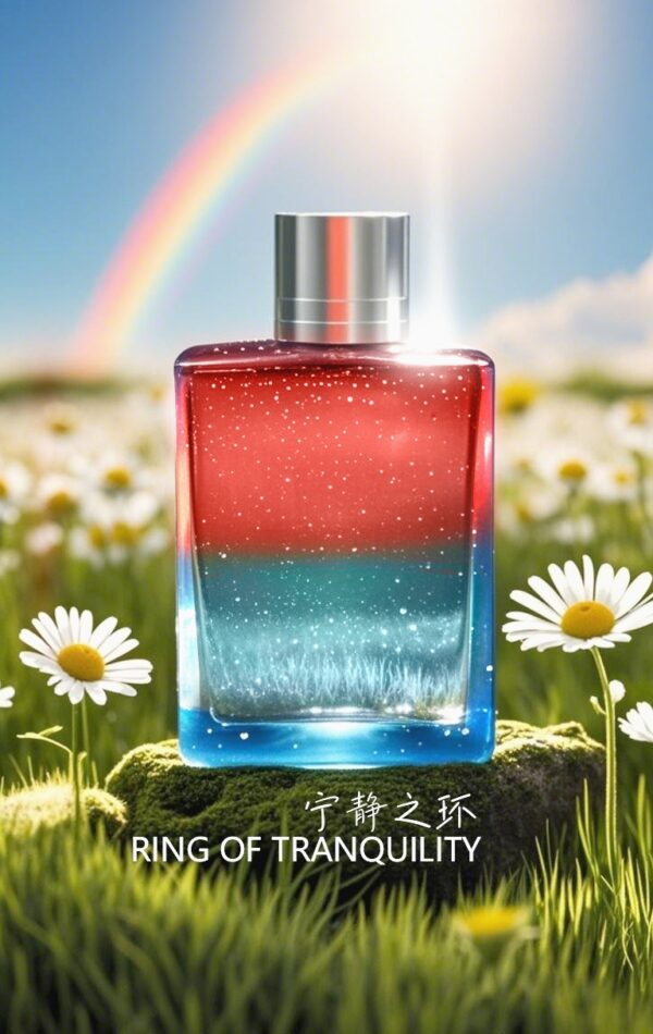 Serenity Circle - Red & Blue Chamomile Harmony